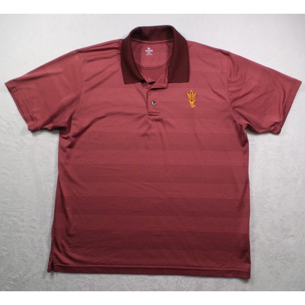 Arizona State Sun‎ Devils Shirt Mens Size XL Red Polo Short Sleeve Stretch